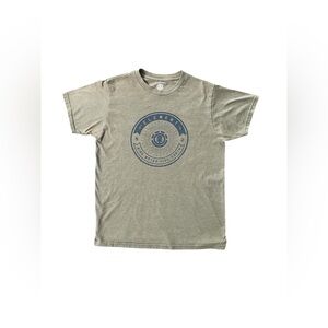 Element Olive Green T-Shirt with Blue Logo
